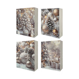 Frosted Elegance Gift Bags Asst. Large 31x12x40cm 3Pcs/Pk