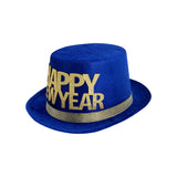 Happy New Year Top Hat Blue/Gold