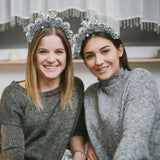 Disco Balls Headband Silver