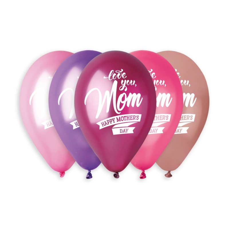 6-Pack 13" Mother’s Day Latex Balloons – Pastel Floral Balloons for Brunch & Party Decor