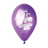 6-Pack 13" Mother’s Day Latex Balloons – Pastel Floral Balloons for Brunch & Party Decor