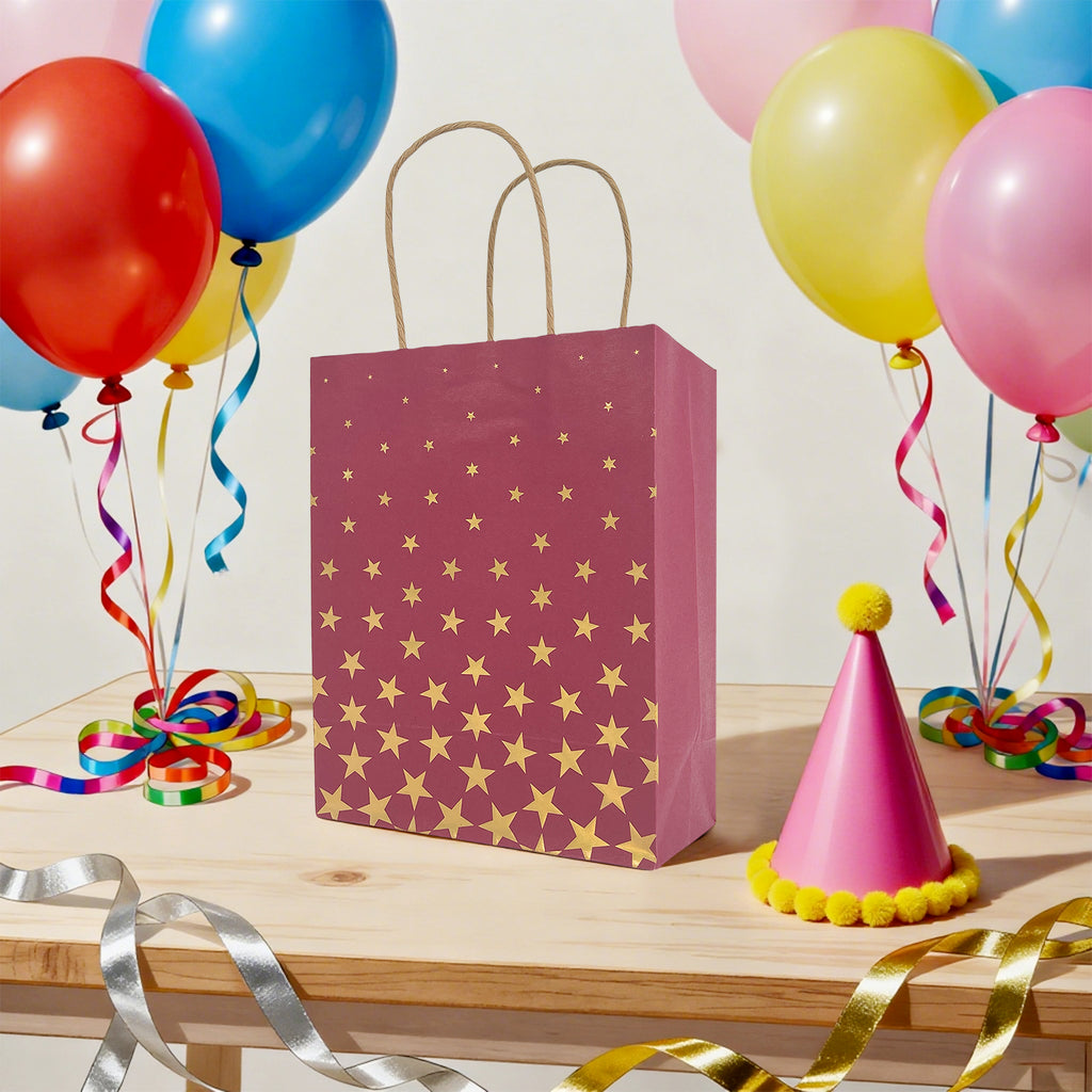 Golden Glow Kraft Bags Asst. Large 24.5x10.5x31cm 4Pcs/Pk