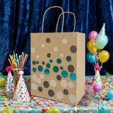 Confetti Sparkle Kraft Bags Asst. Small 12x7x17cm 8Pcs/Pk