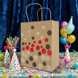 Confetti Sparkle Kraft Bags Asst. Small 12x7x17cm 8Pcs/Pk