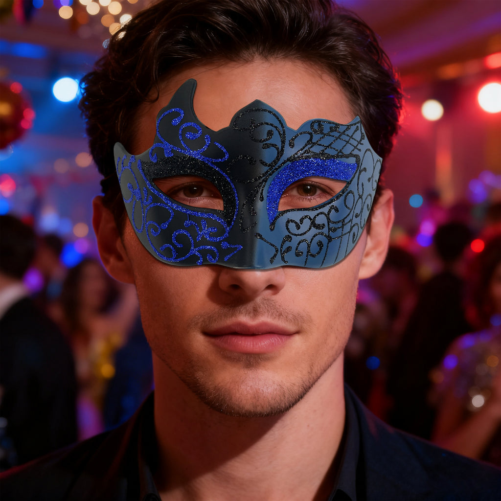 Plastic Eye Mask Blue Adult Size