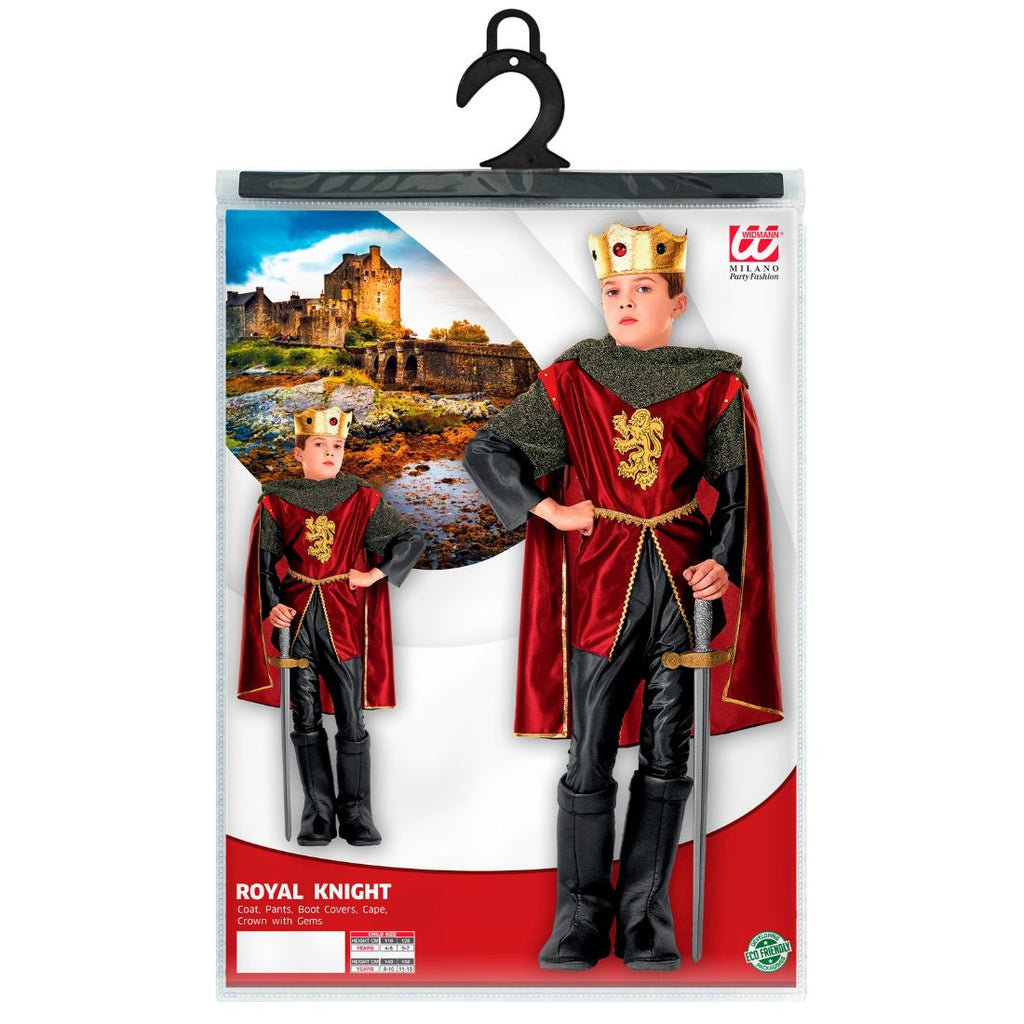 Royal Knight Coat, Pants, Boot Covers, Cape, Crown With Gems