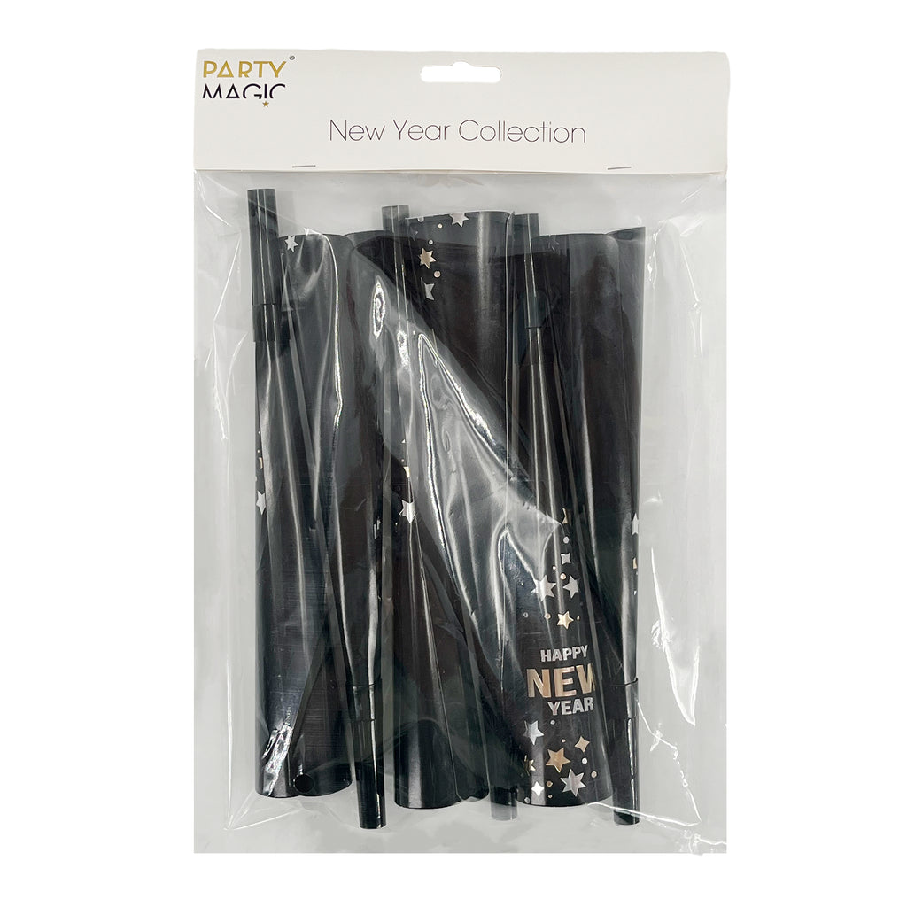 New Year Foil Horns 10'' 6Pcs/Pk