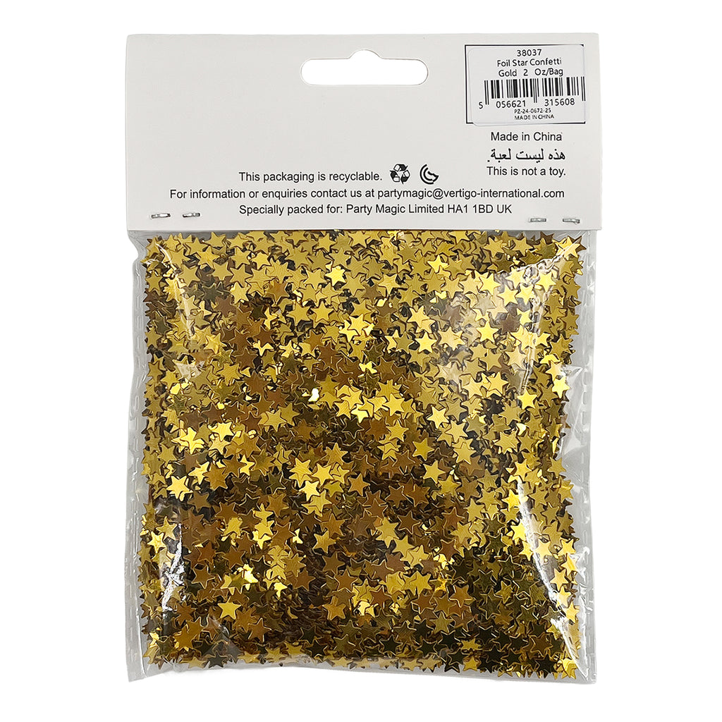 Foil Star Confetti Gold 2 Oz/Bag