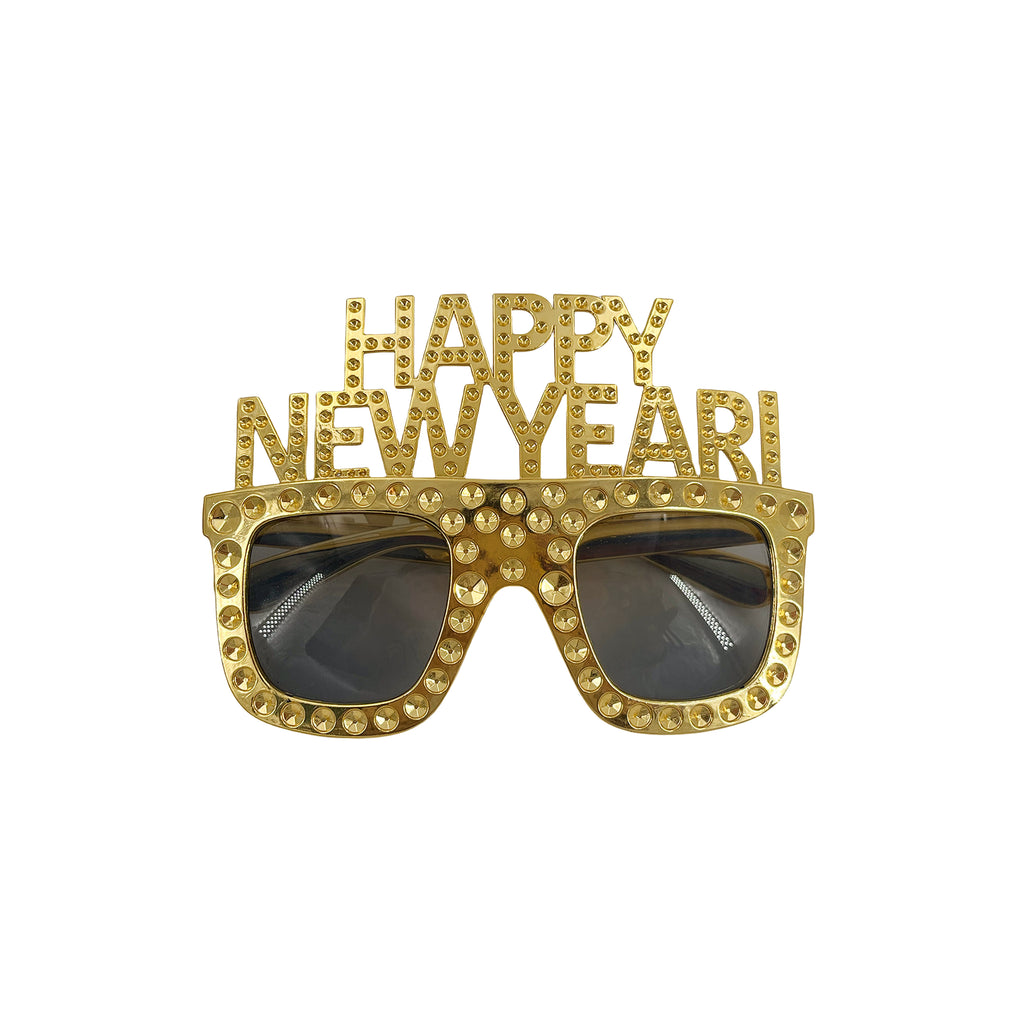 Happy New Year Glasses Pack of 1, Assorted colors.