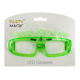 Happy New Year LED Glasses Pack of 1, Assorted colors.