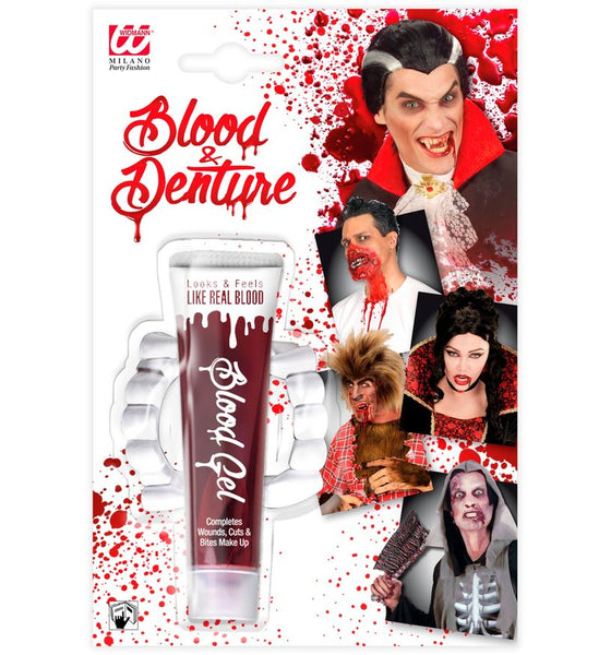 WIDMANN Professional Blood In Tube With Fangs - 28ml - Unisex 16y+ Red