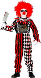 Horror Clown Jumpsuit Collar Child Size