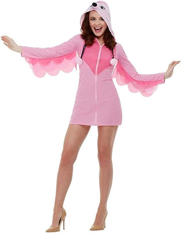 Flamingo Costume Pink With Hooded Dress