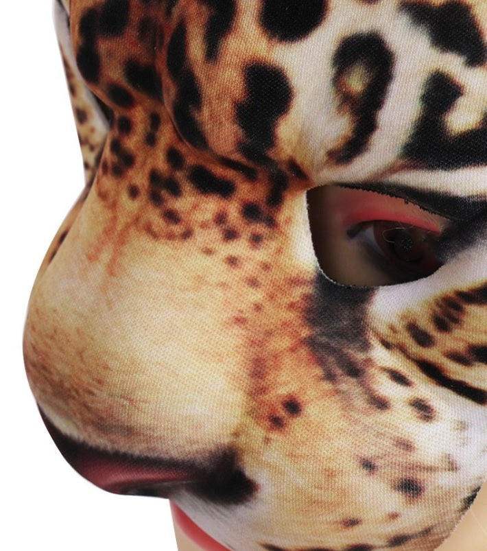 Kids Leopard Mask on Elastic