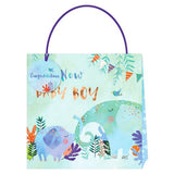 Jack & Lily Baby Boy Elephant Large Bag 32.5x32.5x12cm - Jack & Lily