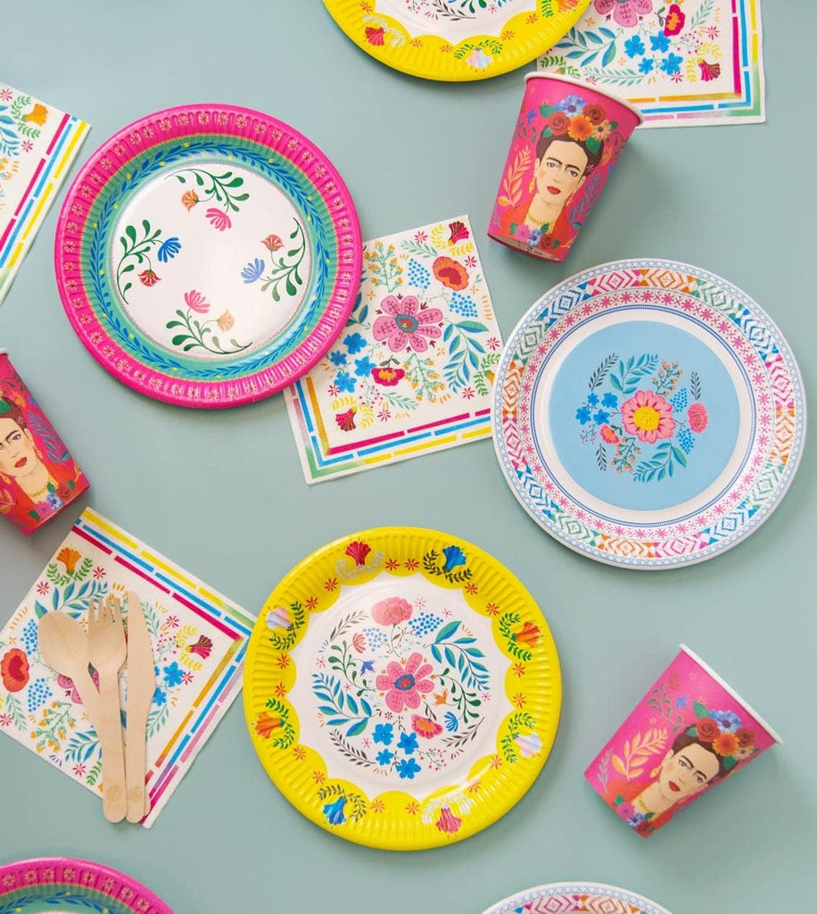 Talking Tables Boho Mix Floral 9 Inch Round Paper Plates 12Pk