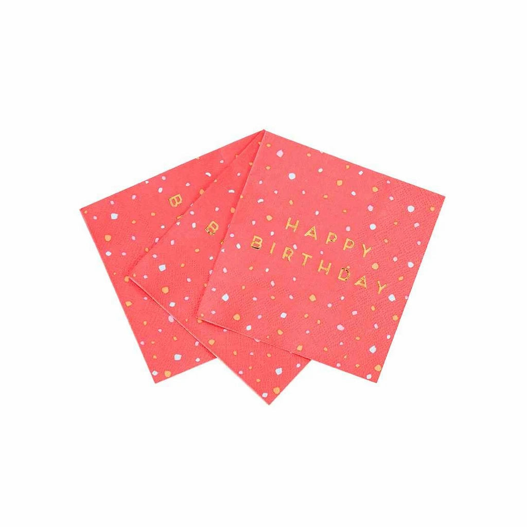 Talking Tables Rose 25Cm Cocktail Napkin 16 Pack