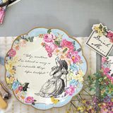 Talking Tables Truly Alice Plate 12Pk 3 Designs (10 Scallops)