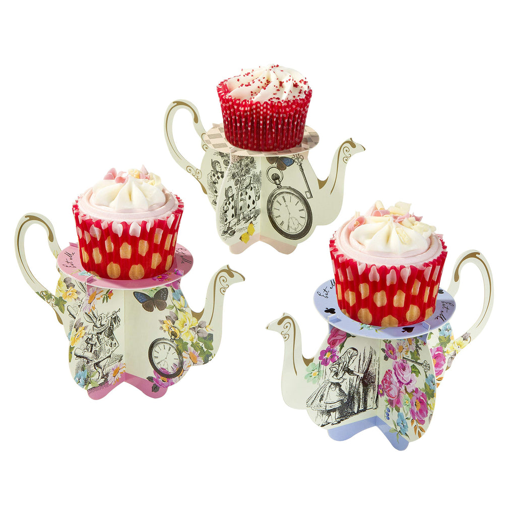 Talking Tables Truly Alice Teapot Cake Stands 6Pk