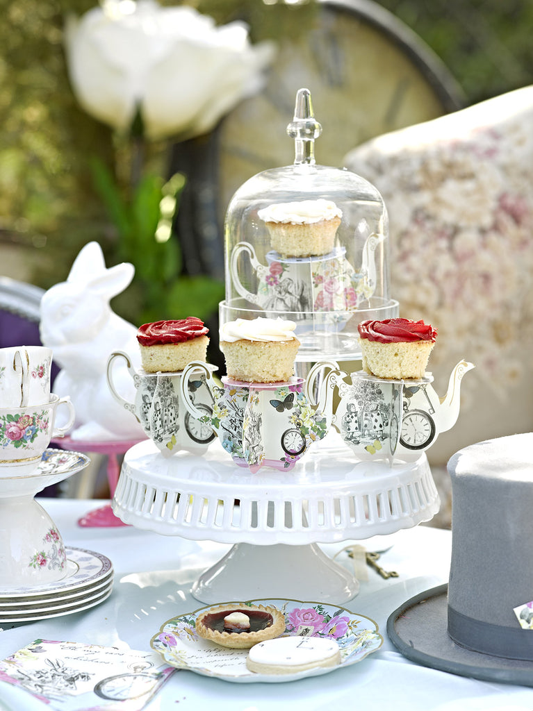 Talking Tables Truly Alice Teapot Cake Stands 6Pk