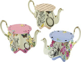 Talking Tables Truly Alice Teapot Cake Stands 6Pk - Talking Tables