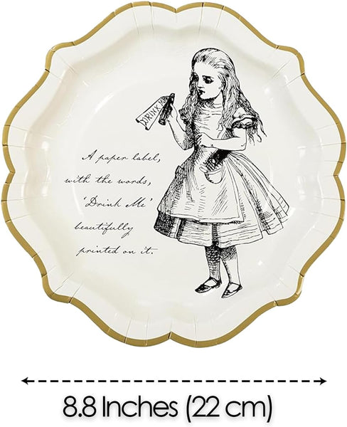 Talking Tables Truly Alice Medium Plate Pack Of 12