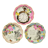 Talking Tables Truly Alice Paper Plate 24Pk 3 Designs (10 Scallops)