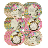Talking Tables Truly Alice Paper Plate 24Pk, 3 Designs (10 Scallops) - Talking Tables