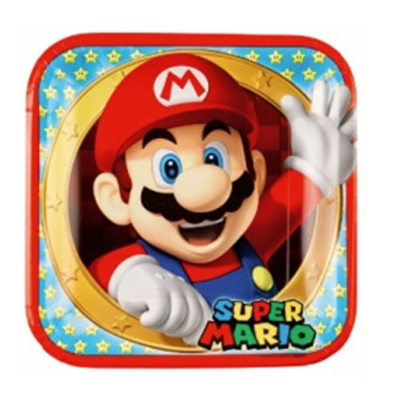 Super Mario Eco Paper Dinner Plates 8Pcs