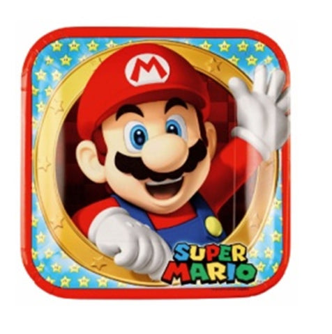 Super Mario Eco Paper Dinner Plates 8Pcs
