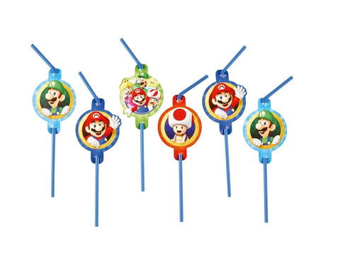 Super Mario Drinking Straws 8Pcs