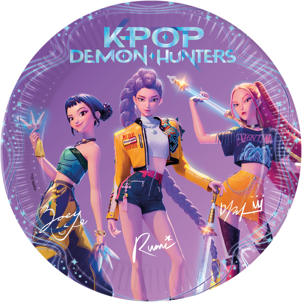 K-pop demon hunters party plates 23cm 8pk