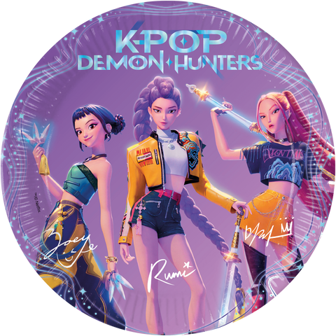 K-pop demon hunters party plates 23cm 8pk