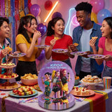 K-Pop Demon Hunters Birthday Party Paper Plates 20cm FSC Certified - 8 Pack | Party Supplies Dubai