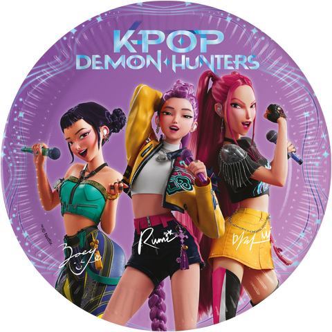 K-pop demon hunters party plates 20cm 8pk