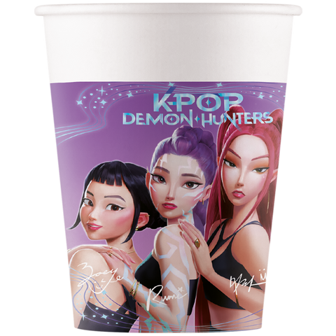 K-pop demon hunters paper cups 200ml 8pk