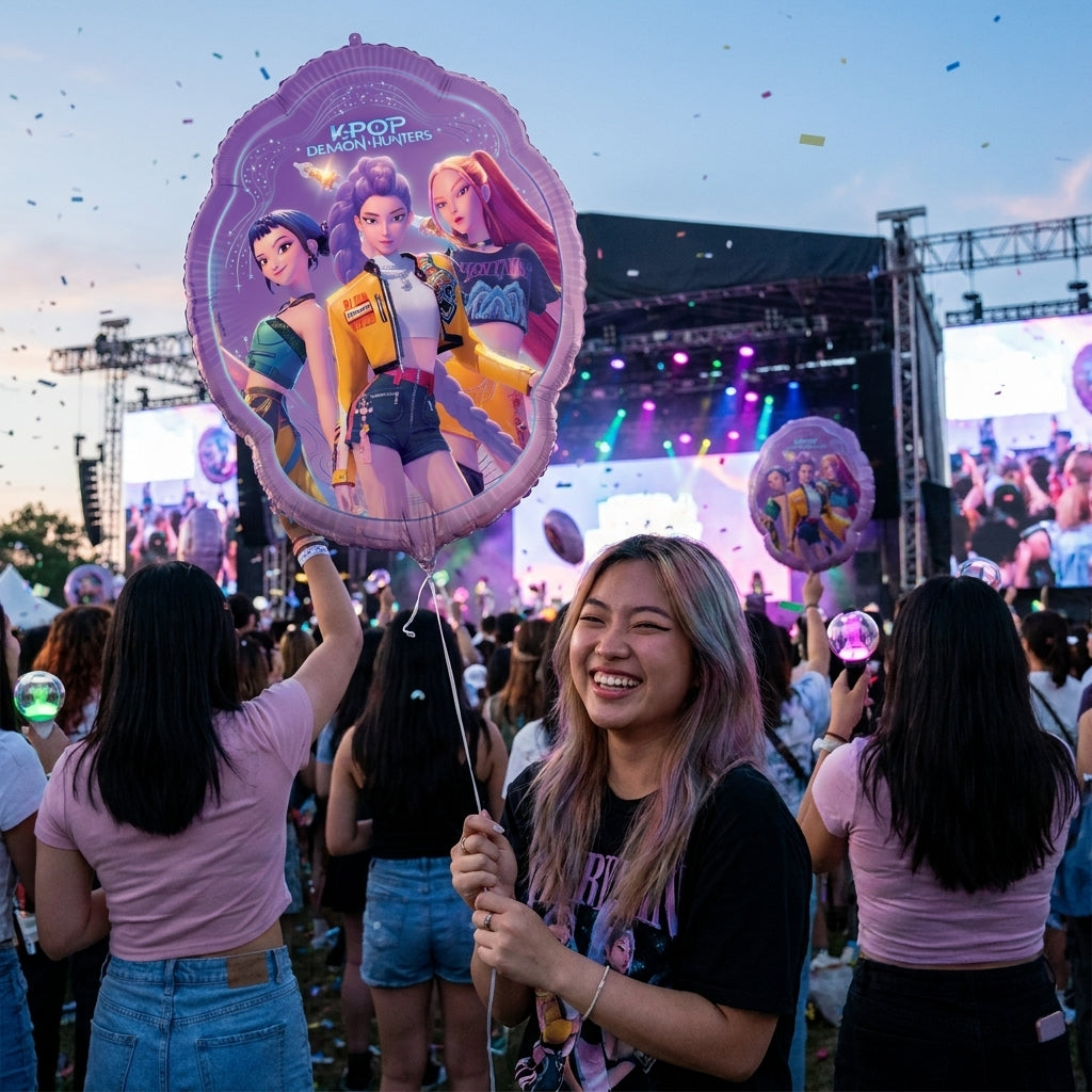 K-Pop Demon Hunters Supersize Shaped Foil Balloon 100x73cm | Party Balloons Dubai