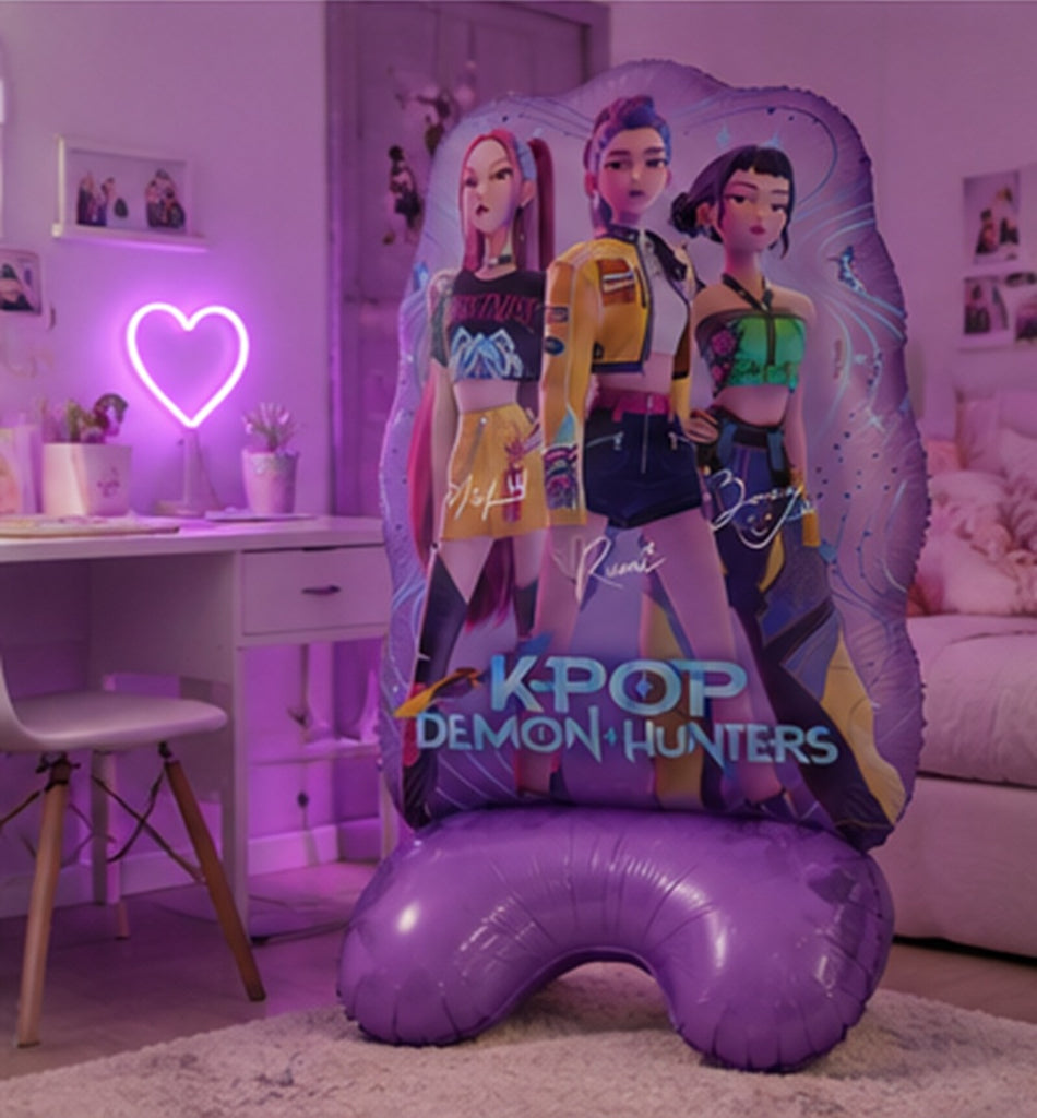 K-Pop Demon Hunters Supersize Standing Foil Balloon | Birthday Party Decoration UAE