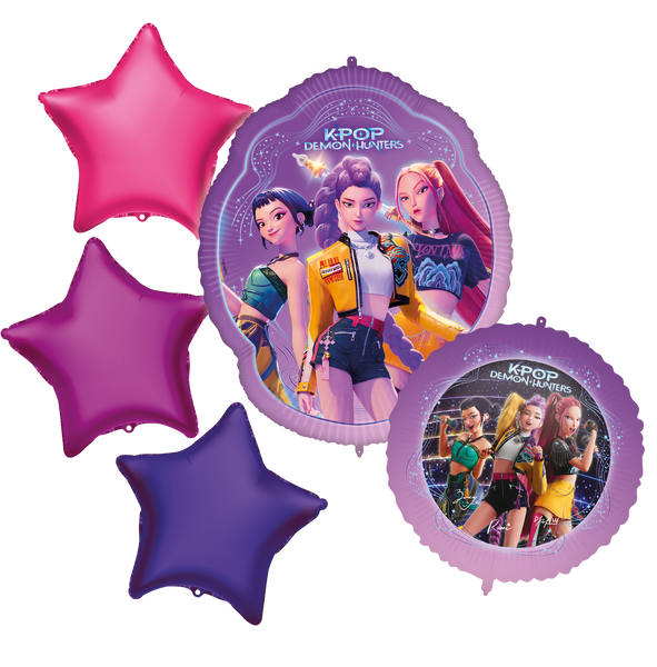 K-pop demon hunters balloon bouquet