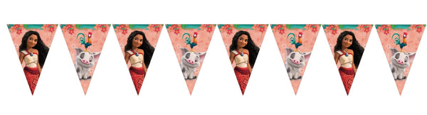 Moana II Sailing Spirit FSC Paper Triangle Flag Banner (9 Flags) 1Ct
