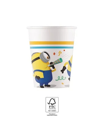 Minions: The Rise Of Gru FSC Paper Cups 200ml 8Ct