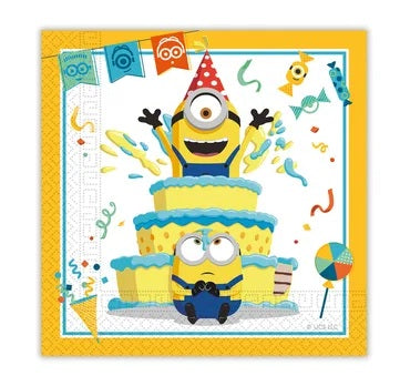 Minions: The Rise Of Gru FSC Two-Ply Paper Napkins 33x33cm 20Ct