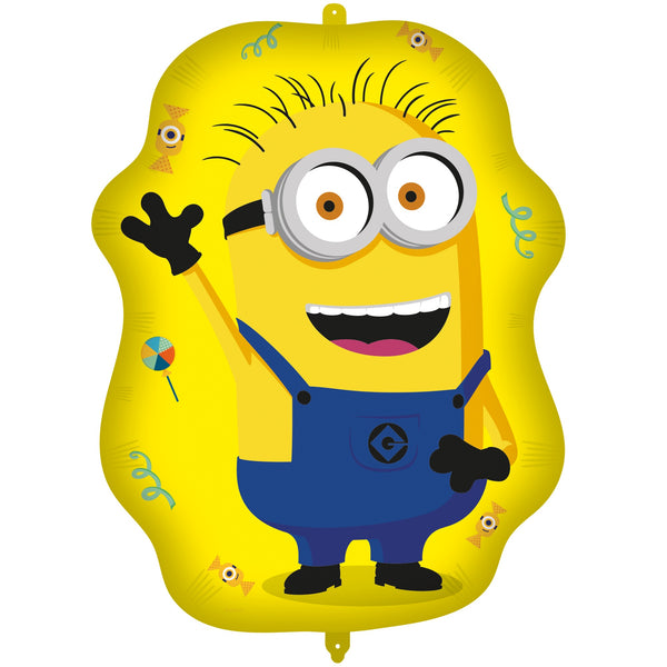 Minions: The Rise Of Gru Foil Balloon Shaped Supersize 60x75cm 1Ct party balloon
