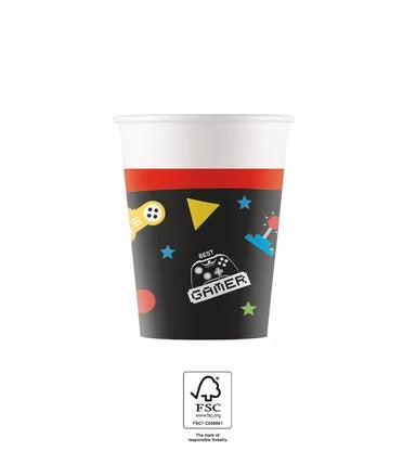 Gaming Party FSC Paper Cups 200ml 8Ct