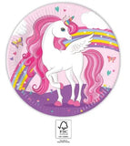 Unicorn Rainbow Colors FSC Paper Plates Next Generation 23cm 8Ct