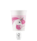 Unicorn Rainbow Colors FSC Paper Cups 200ml 8Ct