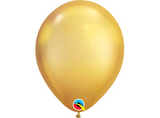 7 inch Round Chrome Balloon Gold 100ct