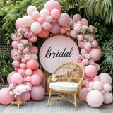 Matte Peach And Pink Hen Party Balloon Arch Garland