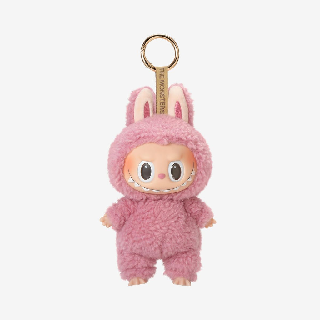 POP MART Labubu The Monsters keychain with a character design on a white background