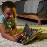 DC Black Adam Movie Hawk Cruiser w/4" Fig Black Adam & Hawkman